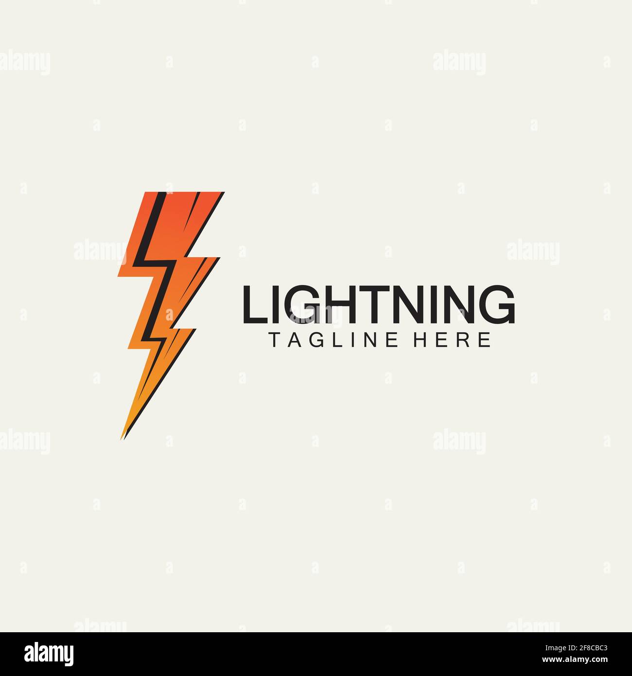 lightning thunder bolt electricity logo design template Stock Vector ...