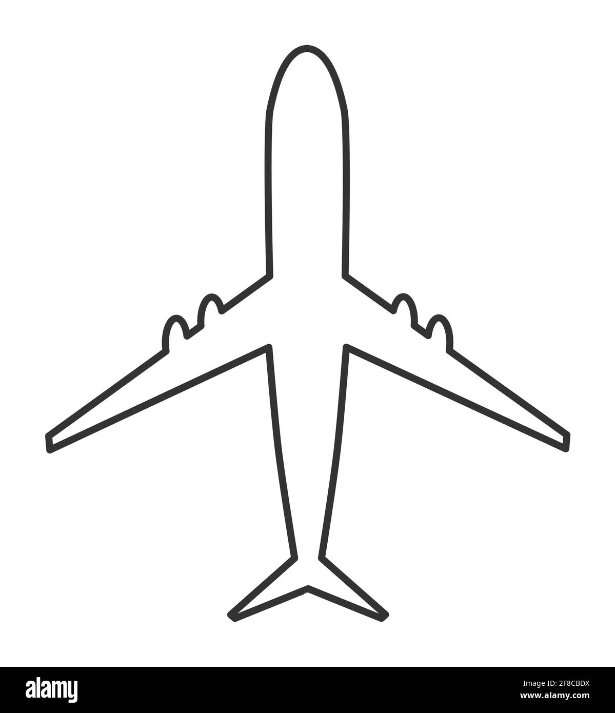 Airplane vector icon. Modern design, Fly travel symbol on white background . Stock Vector