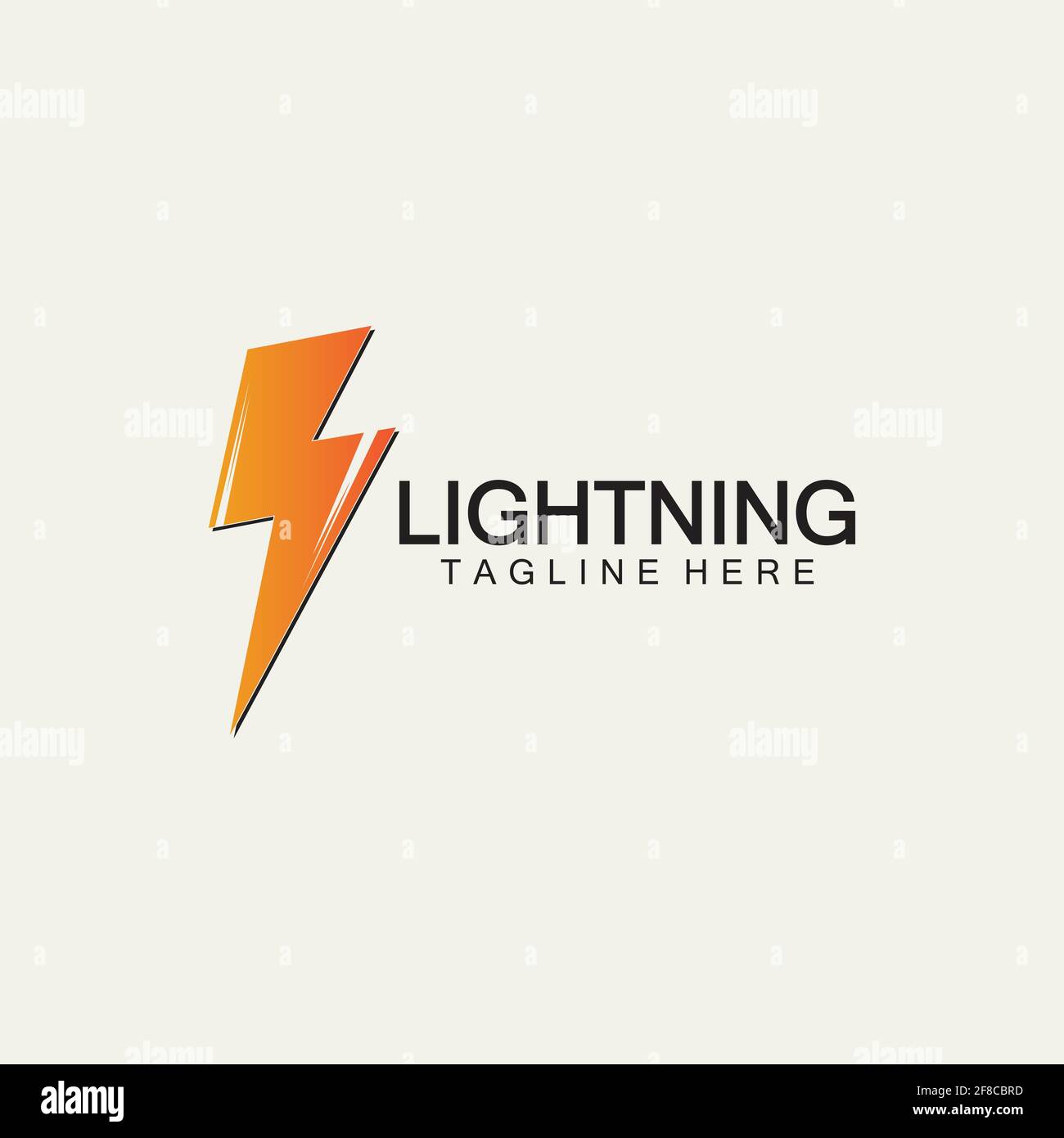 lightning thunder bolt electricity logo design template Stock Vector