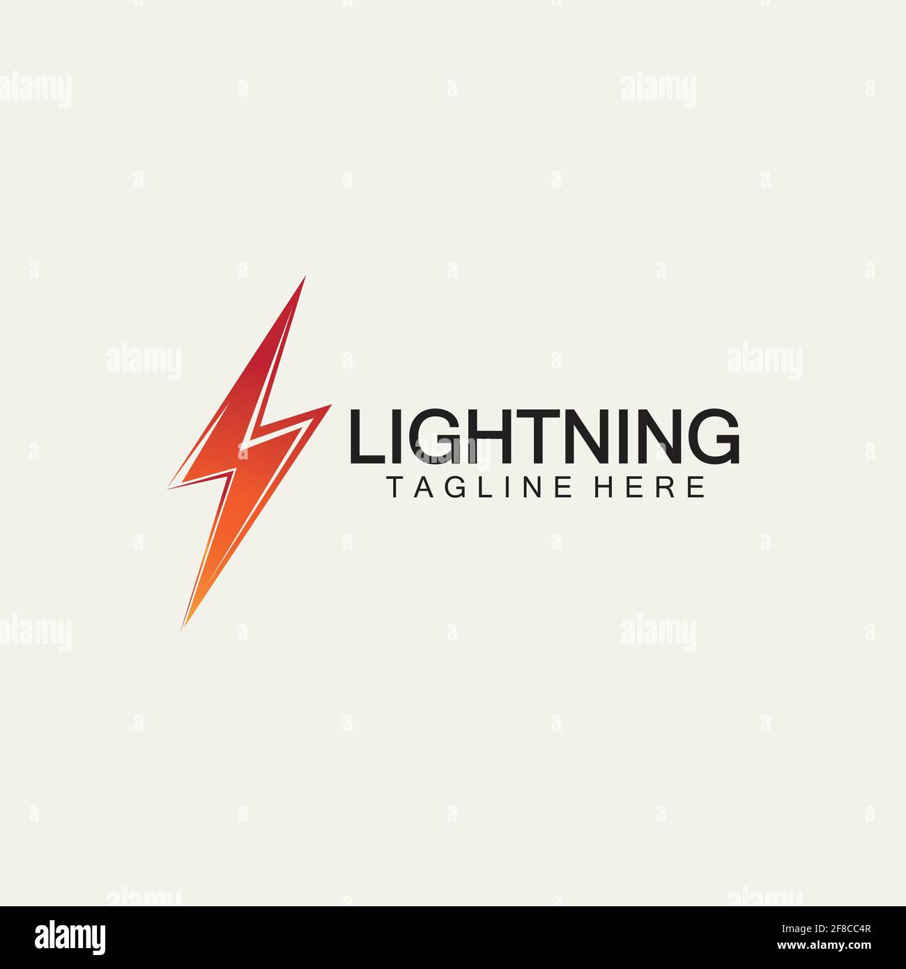 lightning thunder bolt electricity logo design template Stock Vector