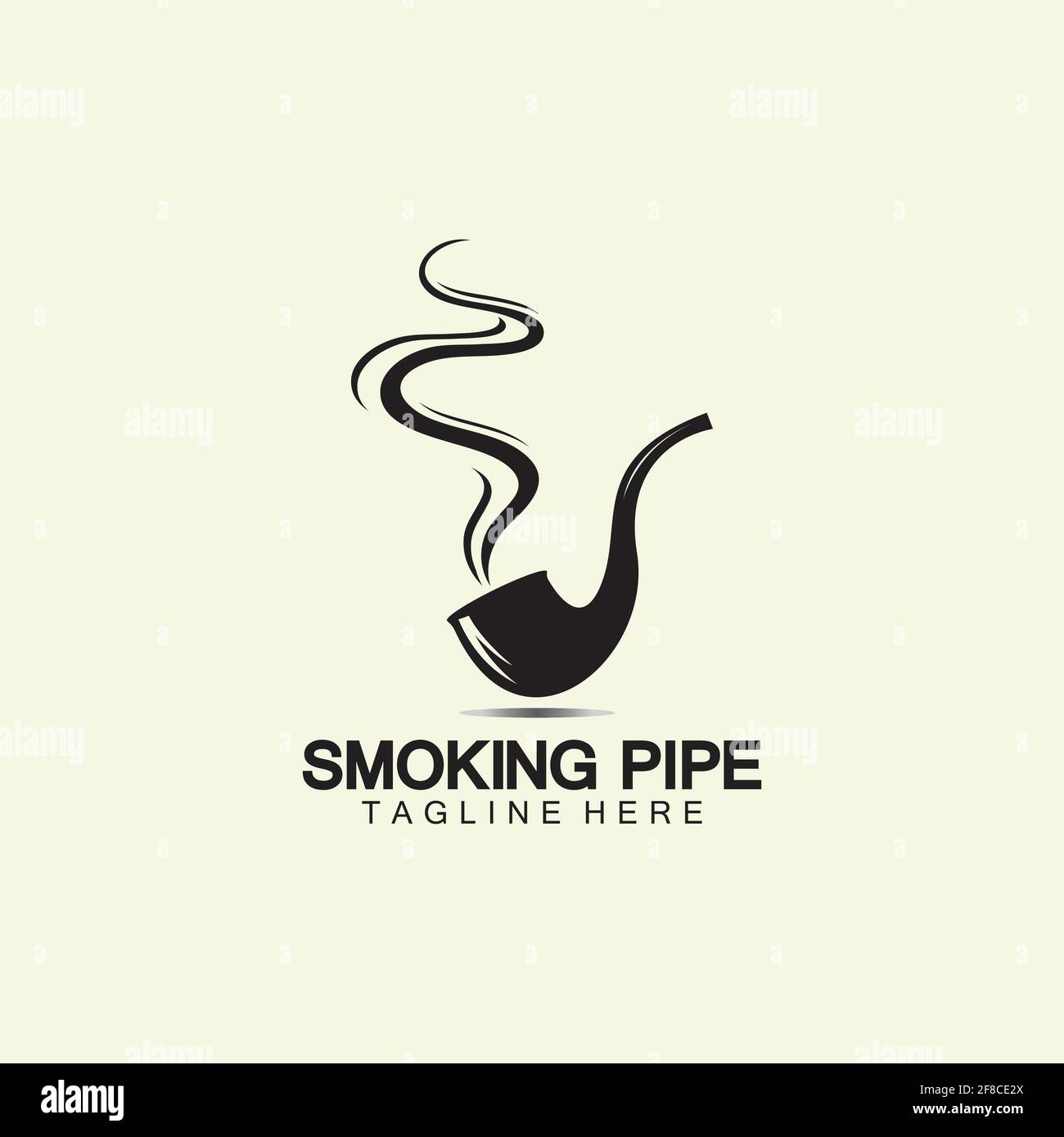 Pipe Smoking Logo icon vector illustration design.Tobacco, cigar, pipe