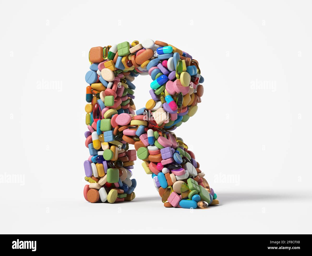 2 R Pill different pills stack in shape of letter R. suitable for medicine ...