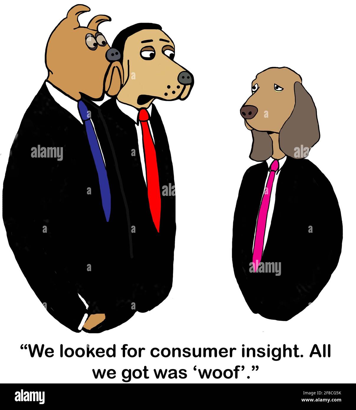 Dog marketing executives want to know consumer Stock Photo