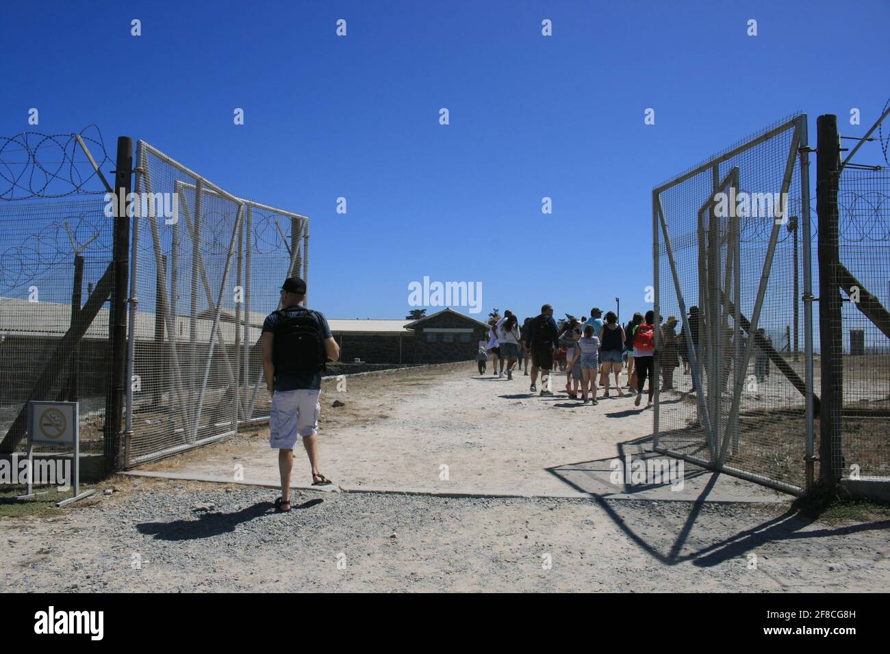 Robin Island gates, Cape Town South Africa Stock Photo