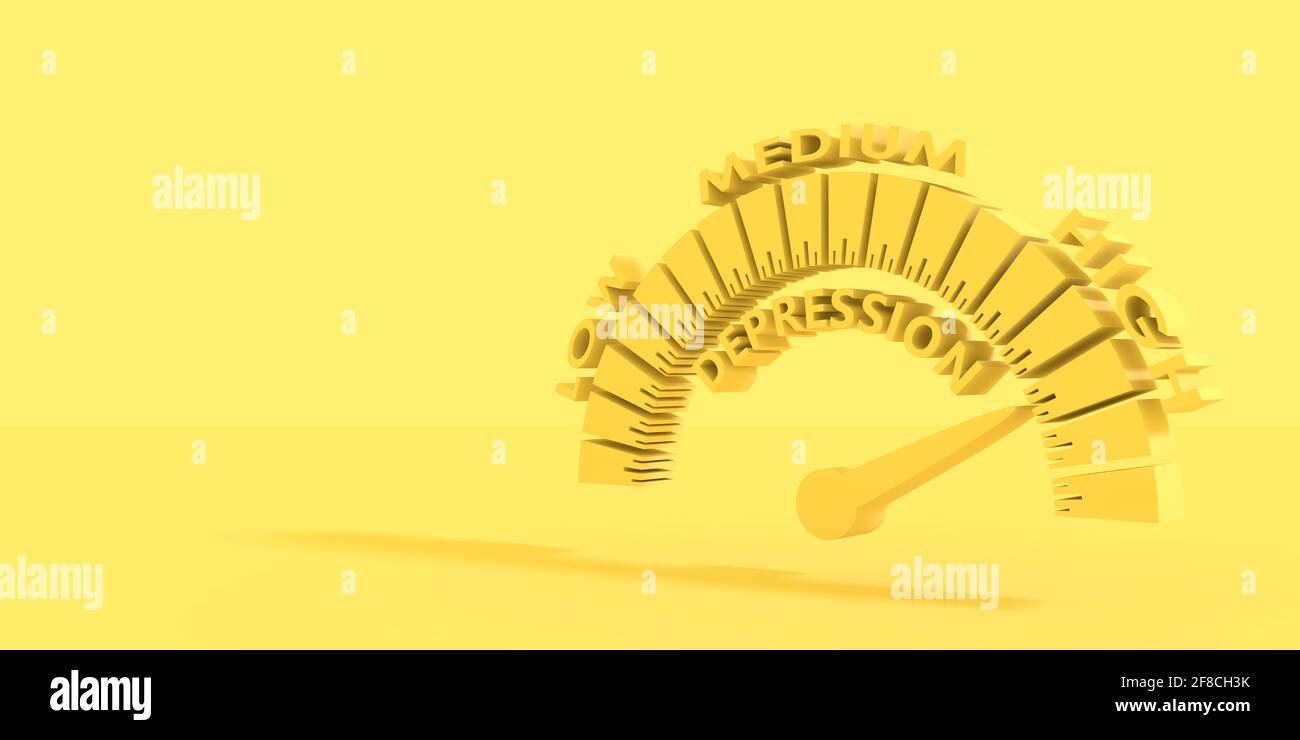 Scale with arrow. The depression level measuring device icon. Sign ...