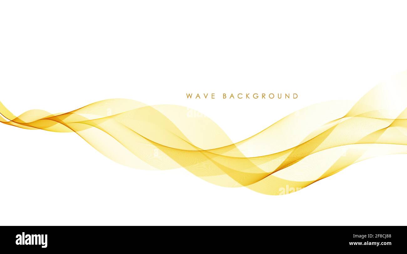Vector abstract colorful flowing gold wave lines isolated on white ...