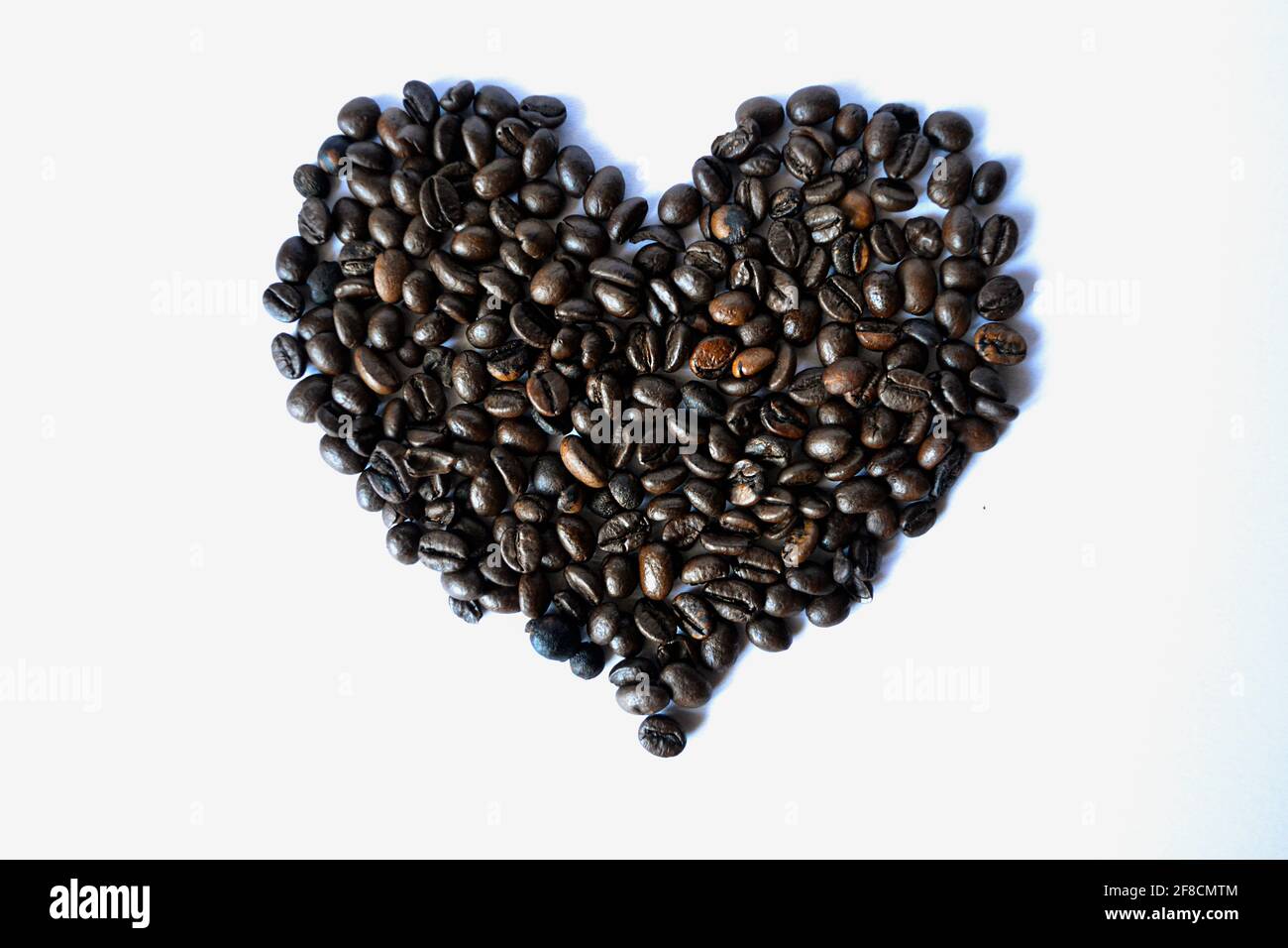 heart from roasted coffee beans Stock Photo
