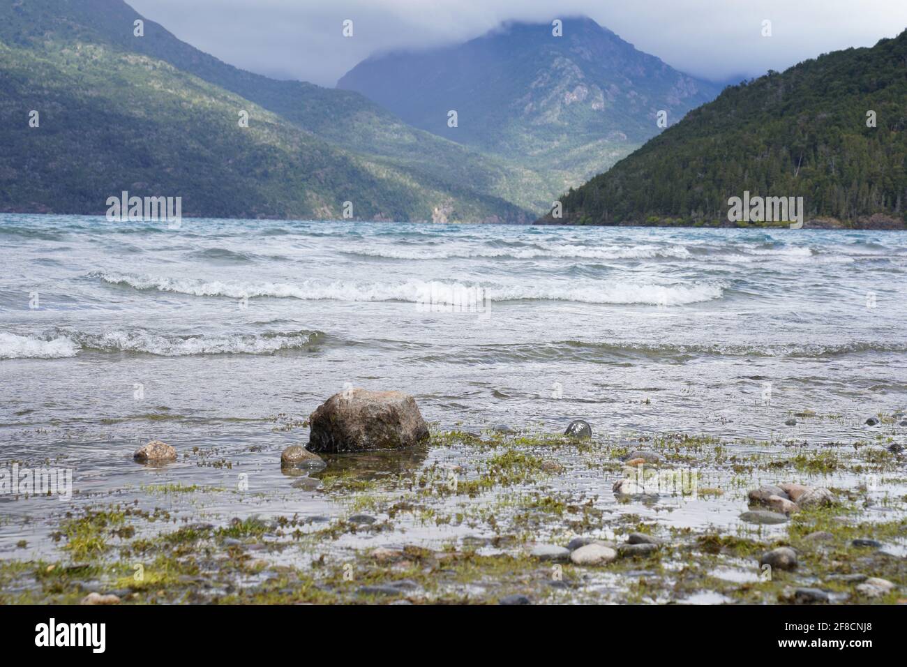 Lago Puelo is a lake in the Chubut´s province in the south of Argentine Stock Photo