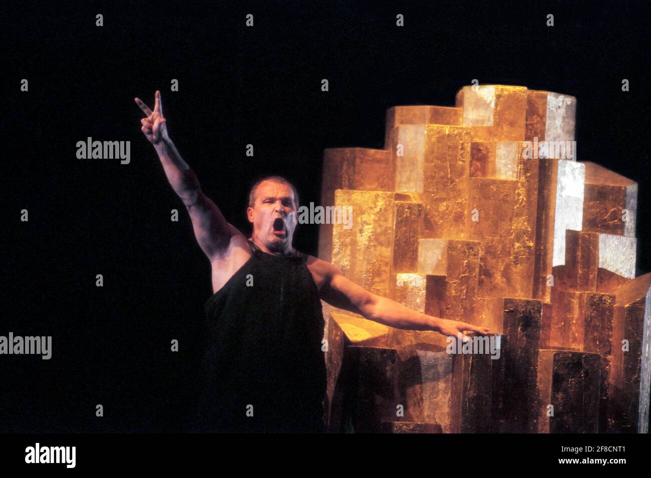 Hartmut Welker (Alberich) in DAS RHEINGOLD by Wagner at the Theatre Royal, Norwich, England  18/06/1997 a Den Norske Opera production  conductor: Heinz Fricker  design: Kathrine Hysing  lighting: John Bishop  movement: Claire Glaskin  director: Mike Ashman Stock Photo