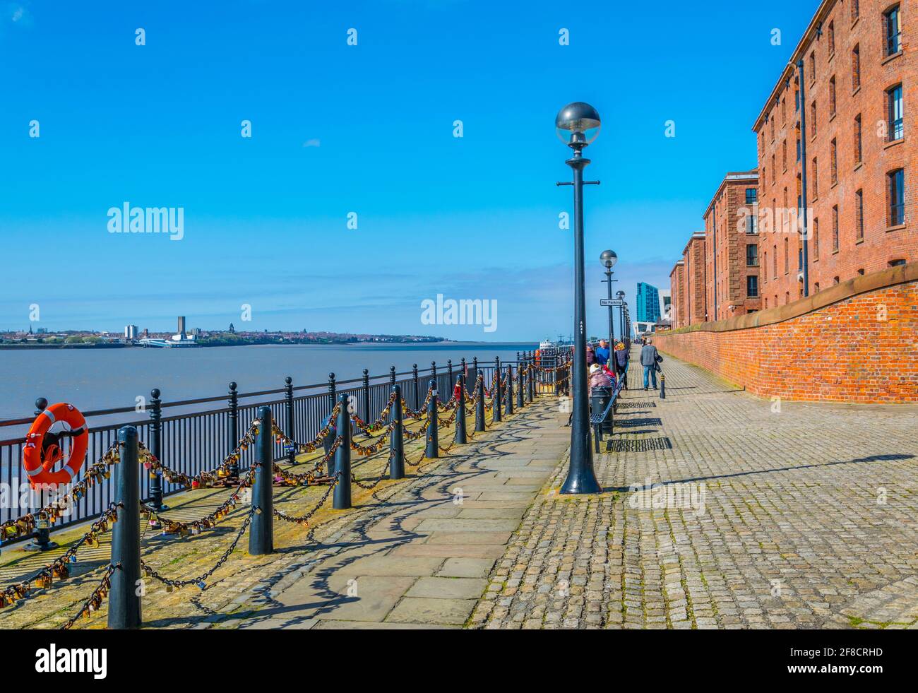 View of the kings parade in docklands of Liverpool, England Stock Photo