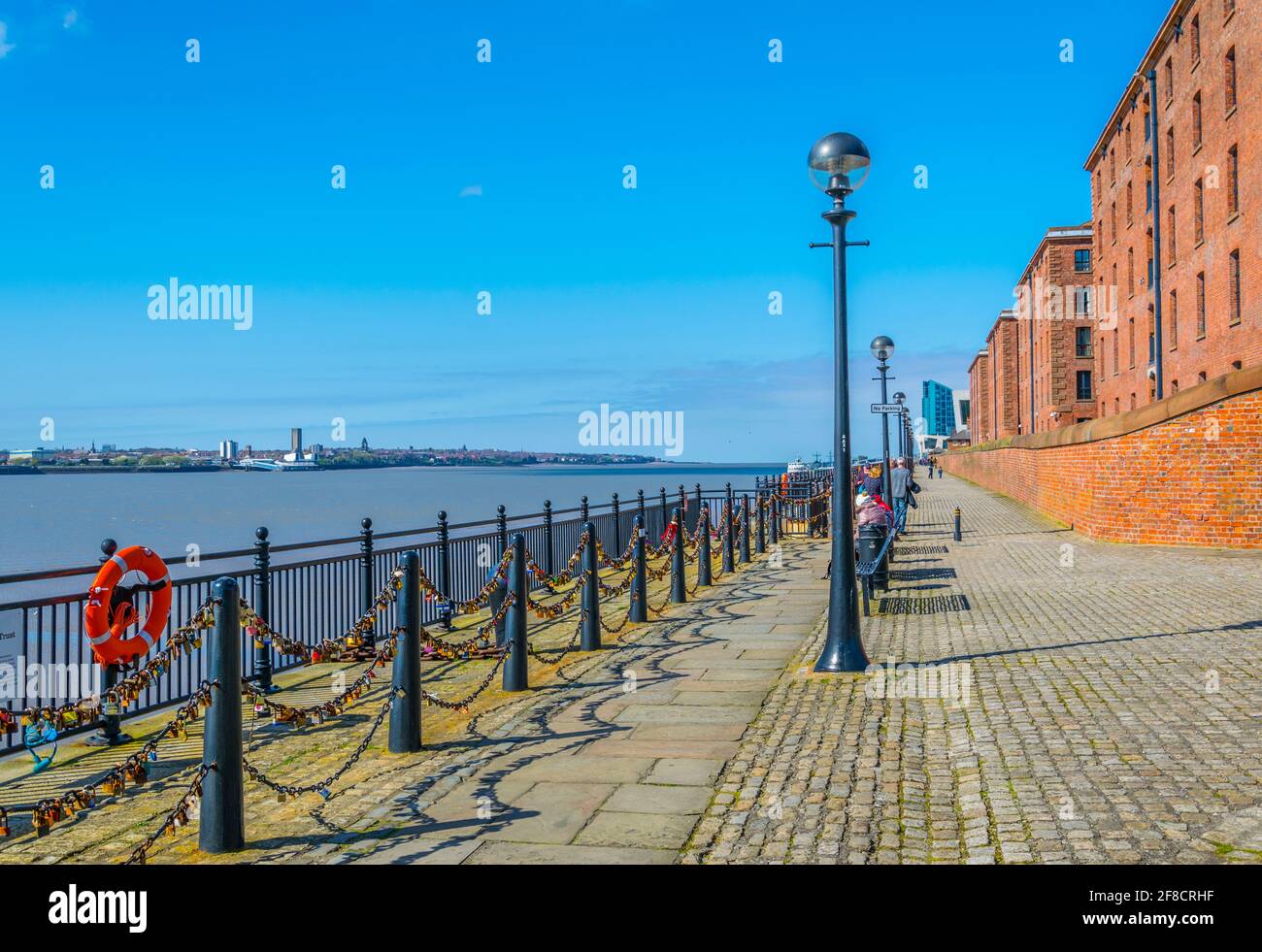 View of the kings parade in docklands of Liverpool, England Stock Photo
