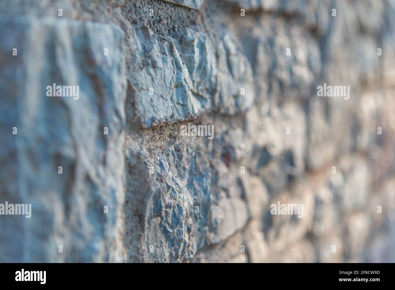 Uneven rocks in selective focus Stock Photo