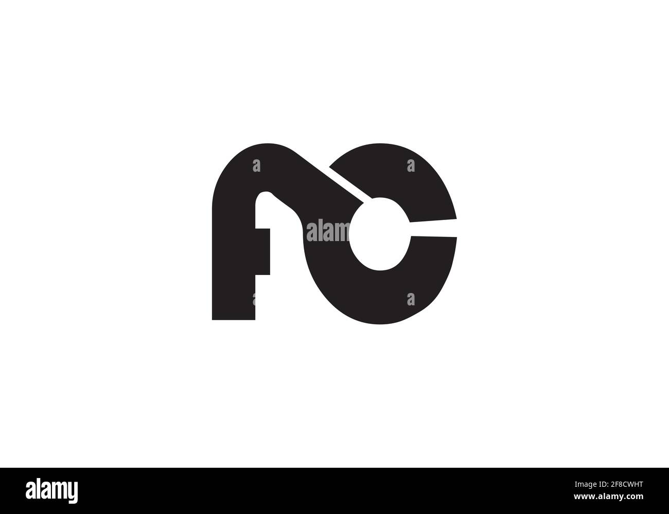 Initial Monogram Letter FC Logo Design Vector Template. Stock Vector