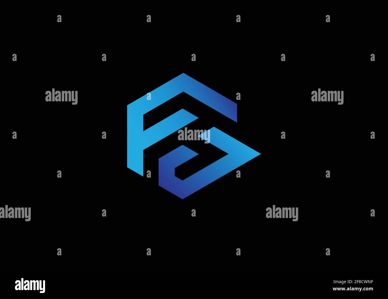 Initial Monogram Letter FC Logo Design Vector Template. Stock Vector