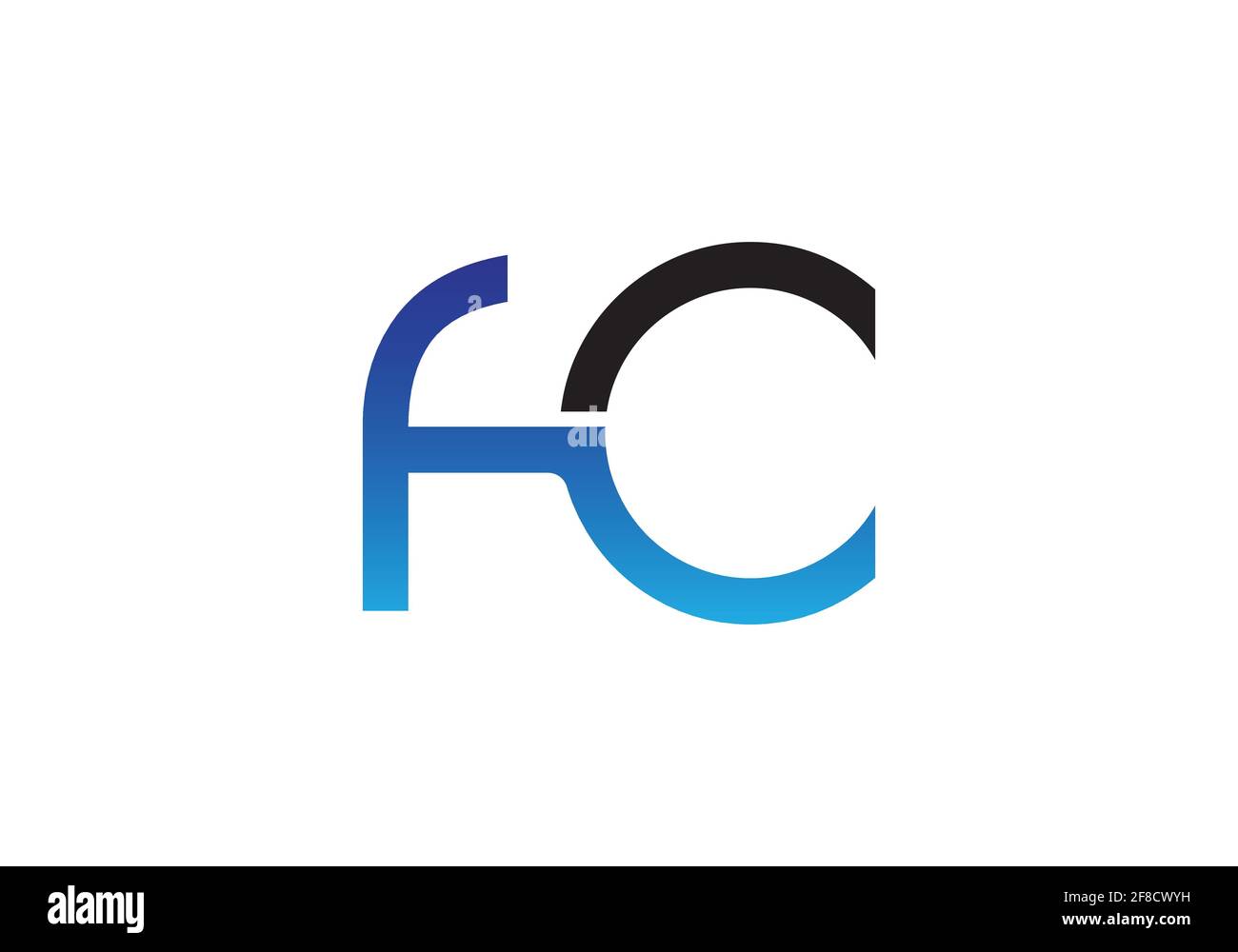 Initial Monogram Letter FC Logo Design Vector Template. Stock Vector