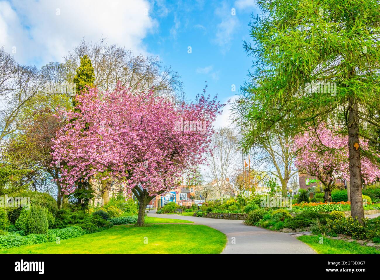 Castle gardens in Leicester, England Stock Photo Alamy