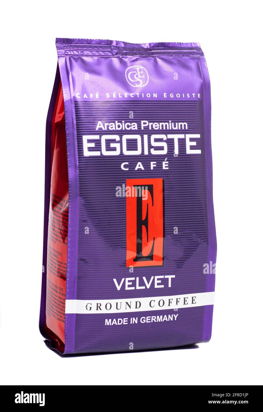 Moscow, Russia April 13,2021 Ground coffee Egoiste Velvet Stock Photo ...