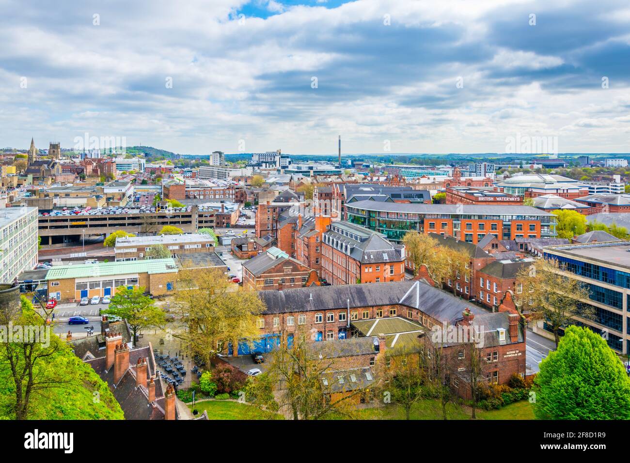 Aerial view nottingham city centre hires stock photography and images
