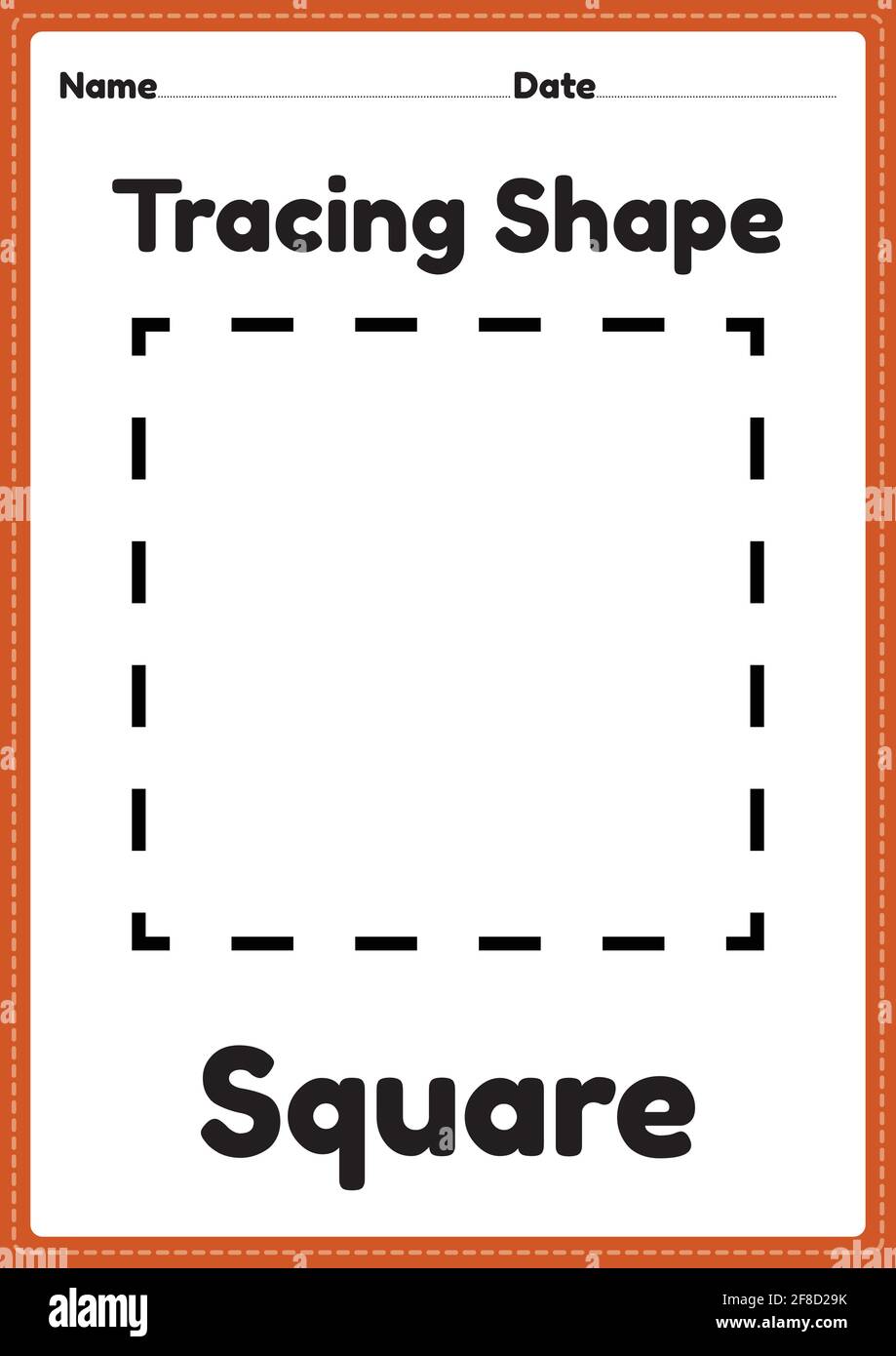 Tracing Shape Square Worksheet For Kindergarten And Preschool Kids For Tracing Shape Square Worksheet For Kindergarten And Preschool Kids For