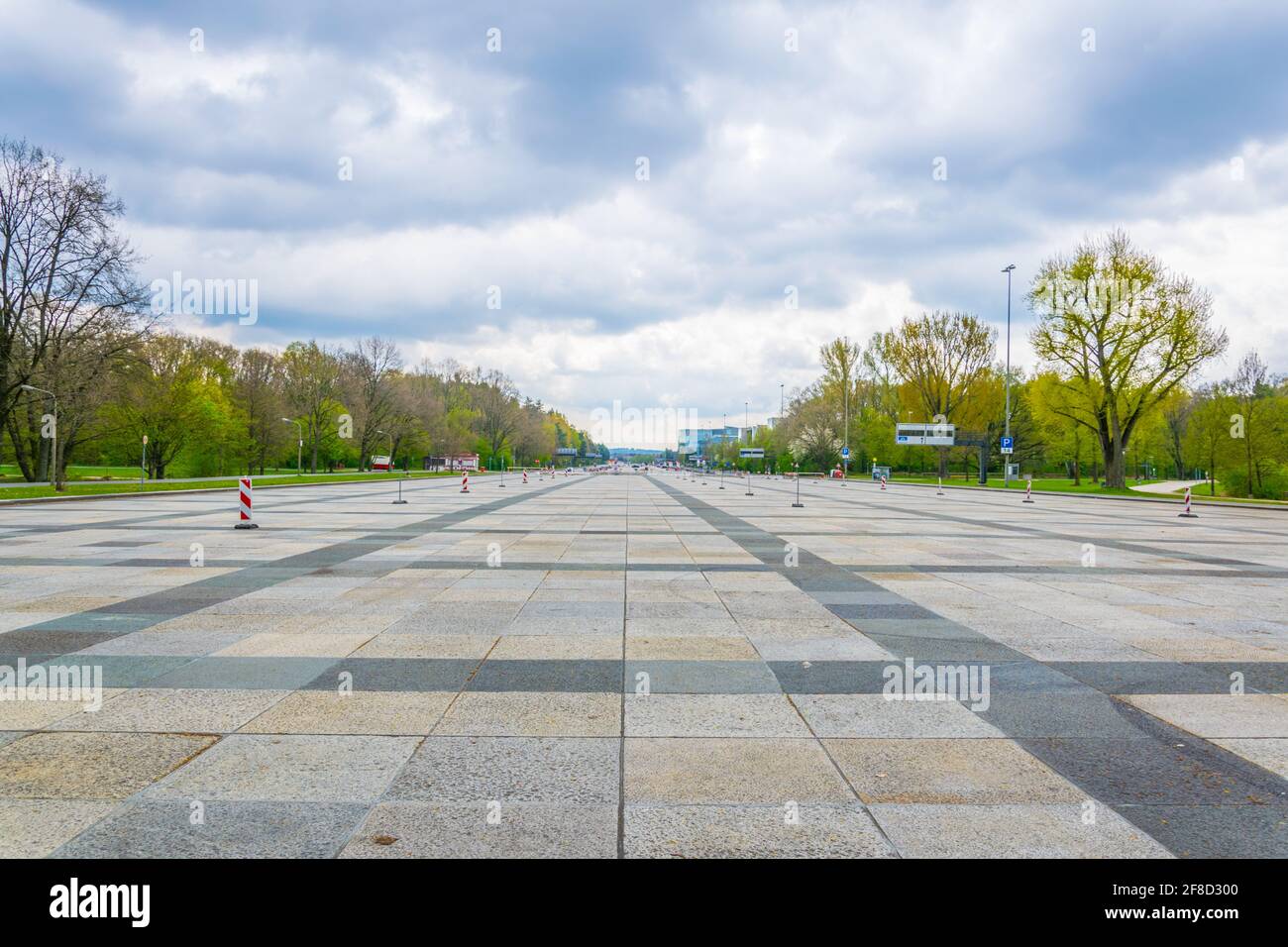 View of the grosse strasse street in the nazi party grounds in Nurnberg, Germany Stock Photo
