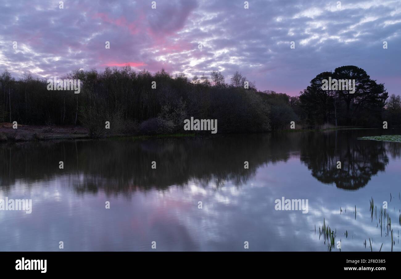 Sunrise at the Ornamental Lake, Southampton Common Stock Photo Alamy