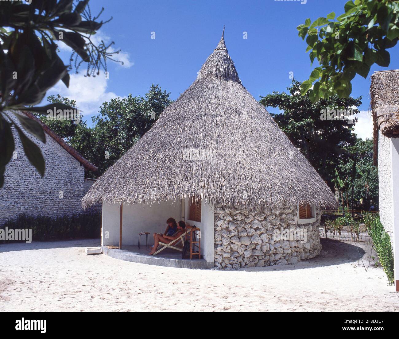 Beach villa, Bandos Island Resort & Spa, Bandos Island, Kaafu Atoll, Republic of Maldives Stock Photo