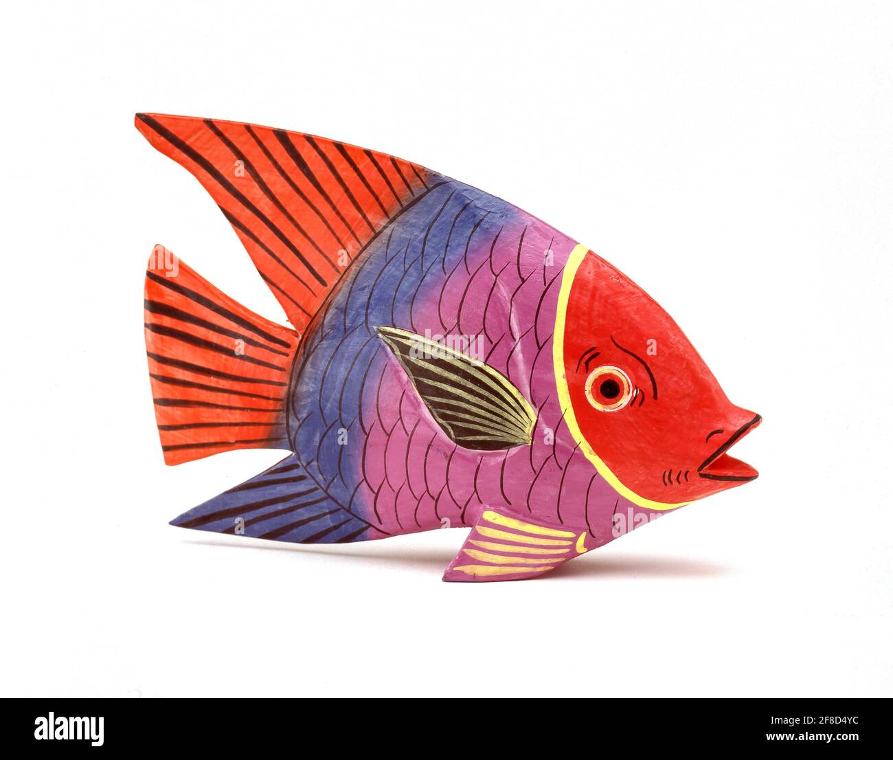 Vintage Painted Wooden Fish From Rajasthan Vintage Painted Wooden Fish From Rajasthan