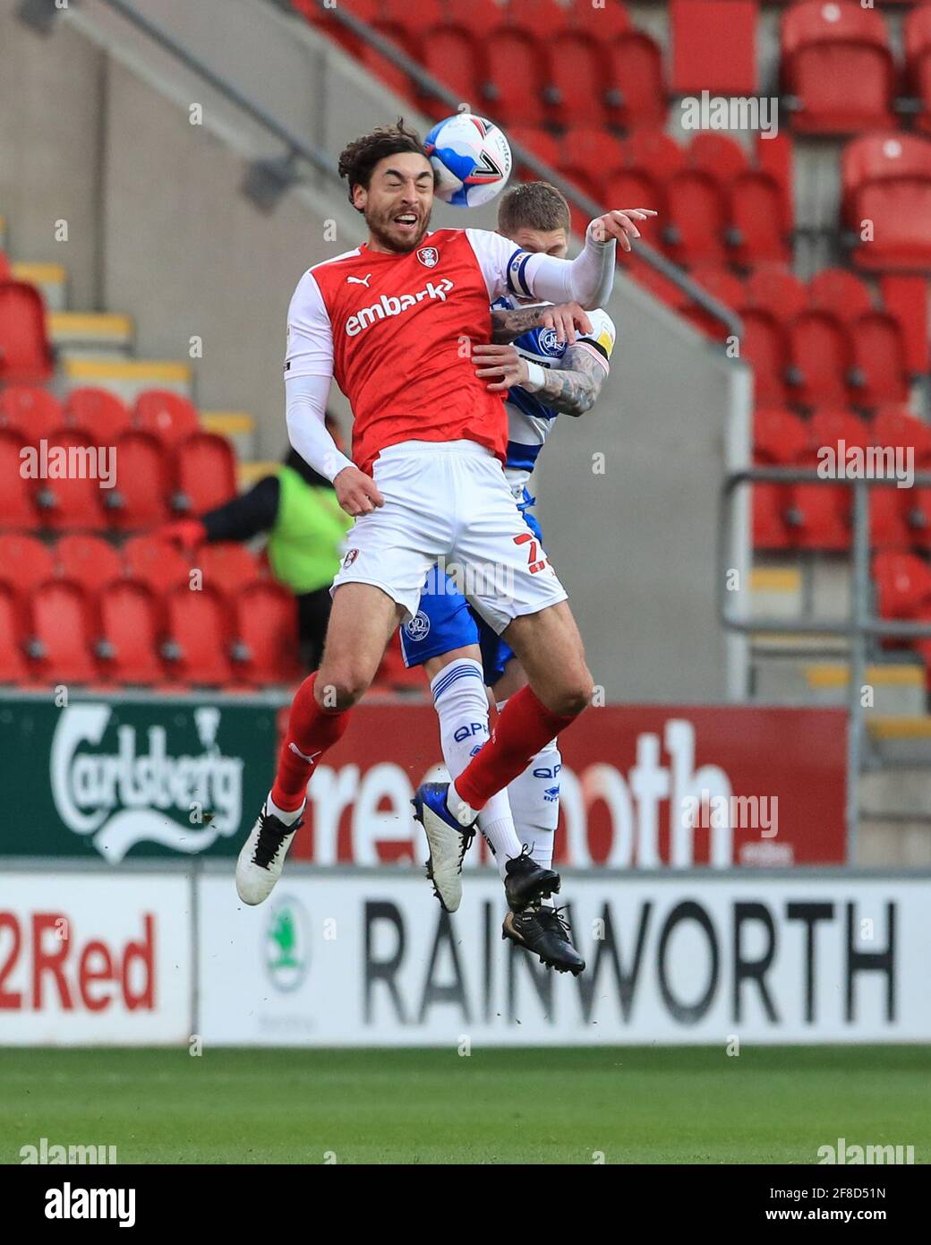 Rotherham, UK. 13th Apr, 2021. Matt Crooks #25 of Rotherham United and ...