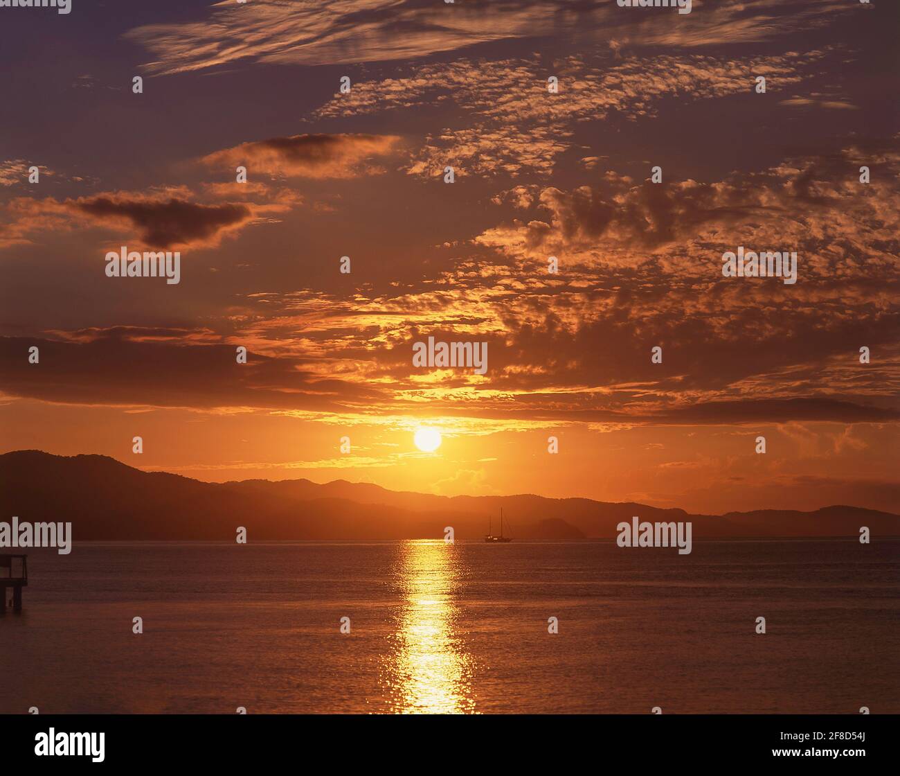 Tropical sunset, Doctor's Cave Beach, Montego Bay, Saint Ann Parish
