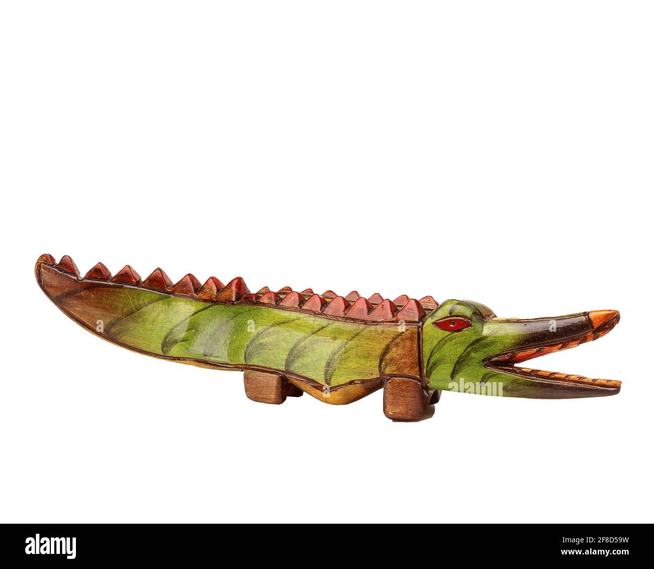 Handcrafted wooden crocodile, Pasco Region, Republic of Peru Stock Photo