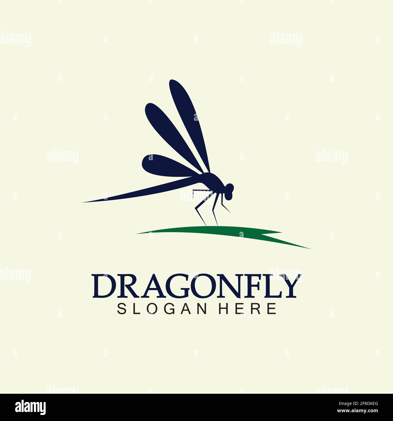 Dragonfly Logo Vector icon illustration design template Stock Vector