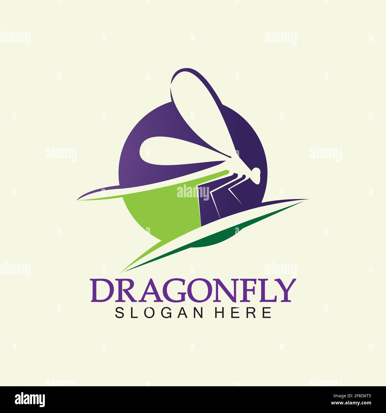 Dragonfly Logo Vector icon illustration design template Stock Vector