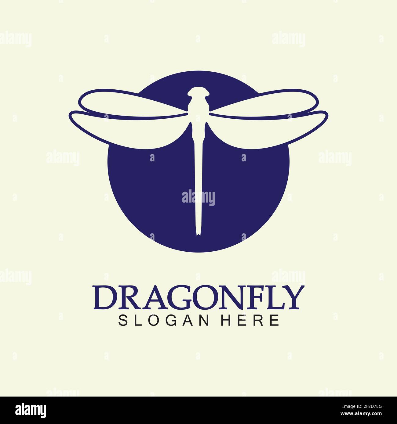 Dragonfly Logo Vector icon illustration design template Stock Vector
