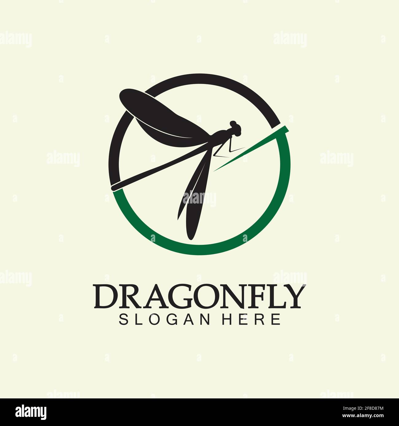 Dragonfly Logo Vector icon illustration design template Stock Vector
