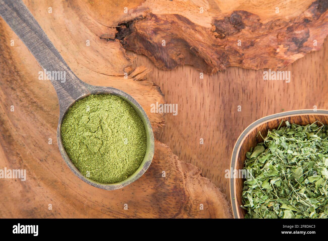 Leaves and moringa powder - Moringa oleifera Stock Photo - Alamy
