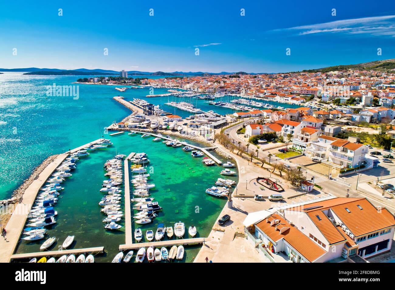 adriatic-town-of-vodice-waterfront-aerial-view-dalmatia-archipelago-of