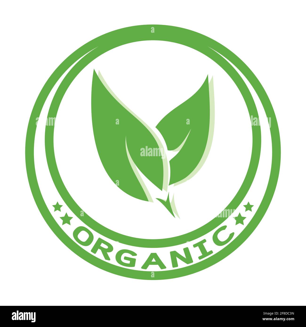 Logo template for organic and natural products. Vegan icon. Healthy ...