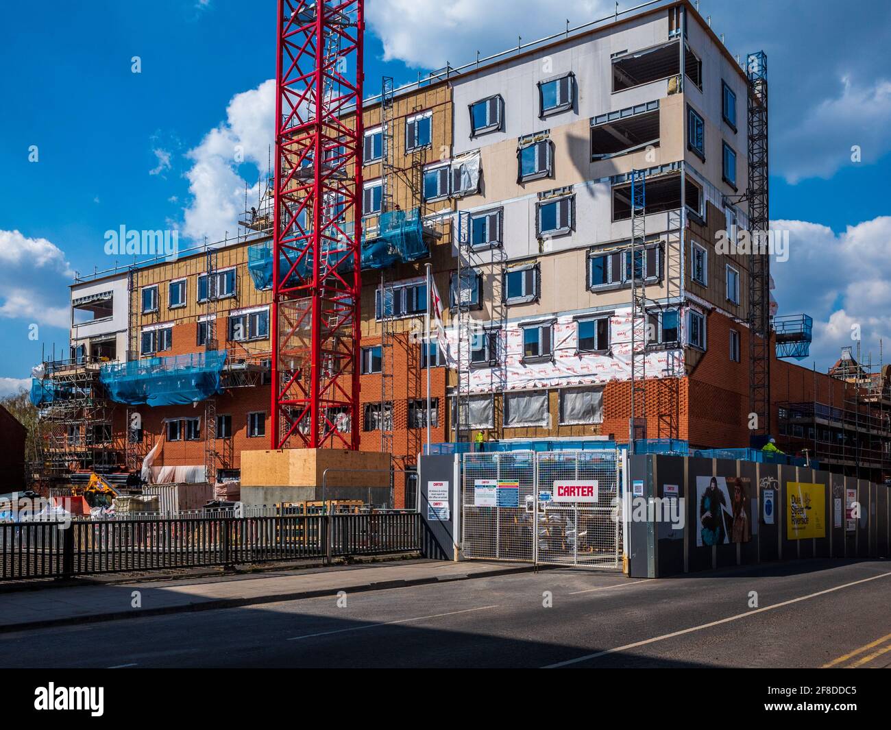 Student Accommodation being constructed in Norwich for the Norwich University of the Arts. Student Flats under construction. Stock Photo