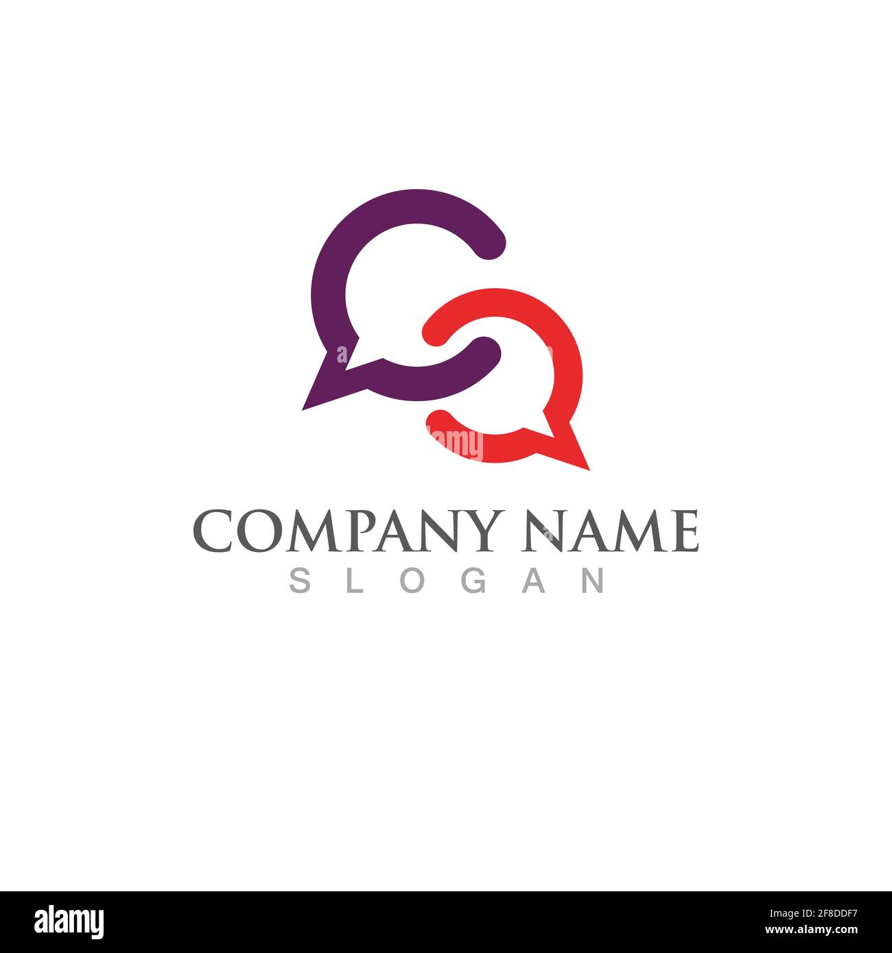 Speech bubble icon Logo template vector illustration Stock Vector Image ...