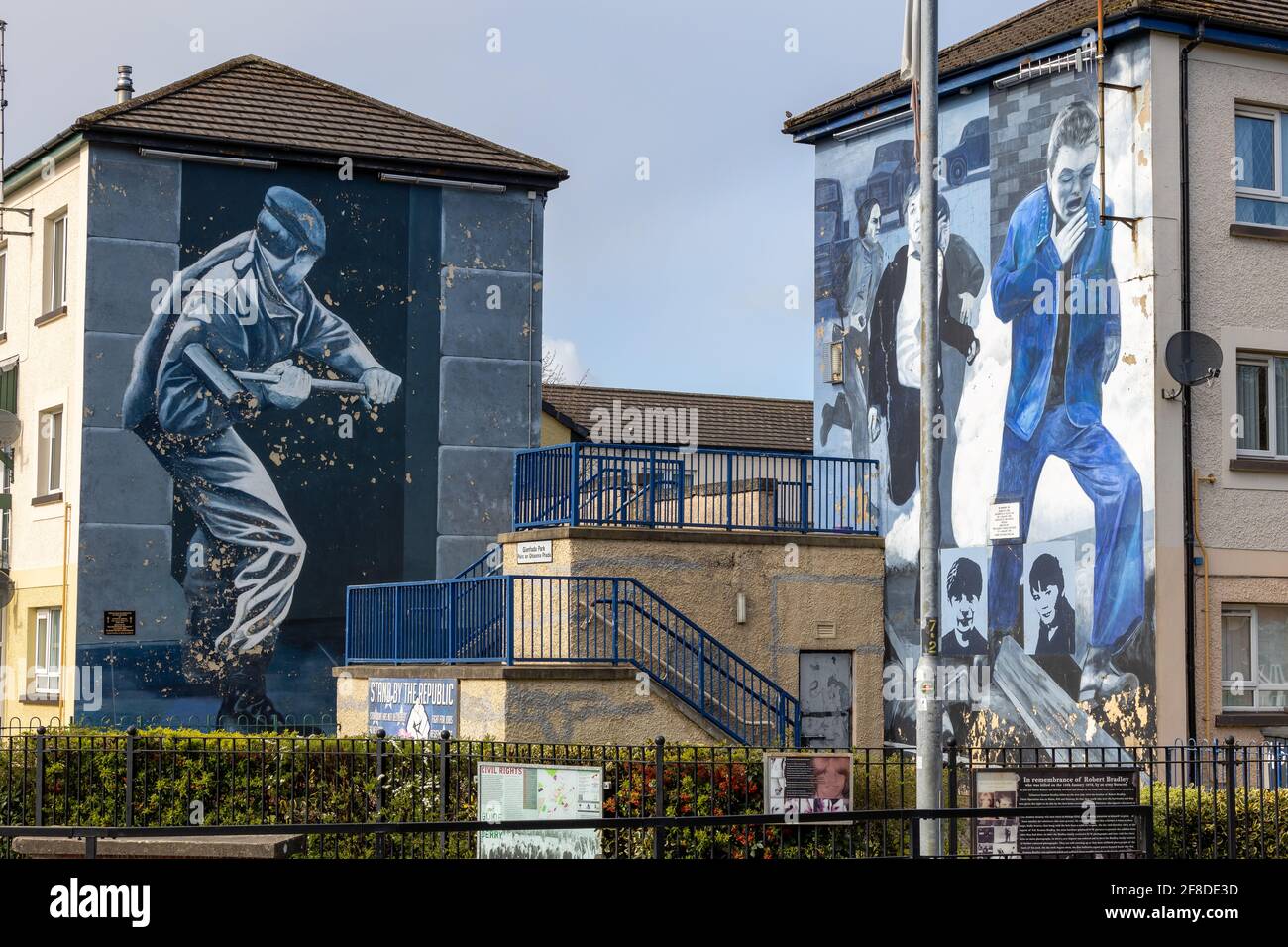 Wall Murals in Derry Stock Photo