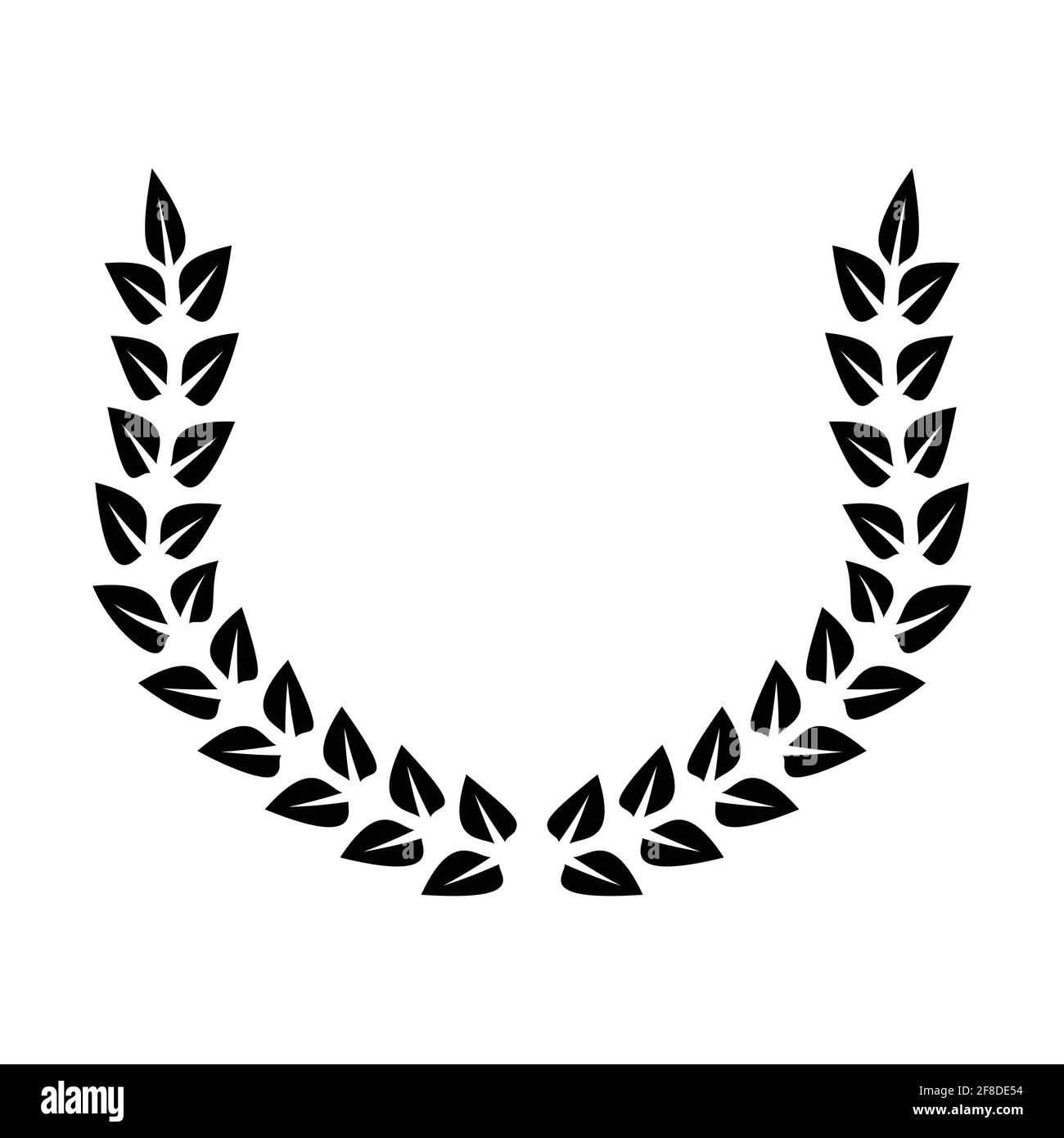 Laurel wreath heraldic design black icon stock vector image art alamy