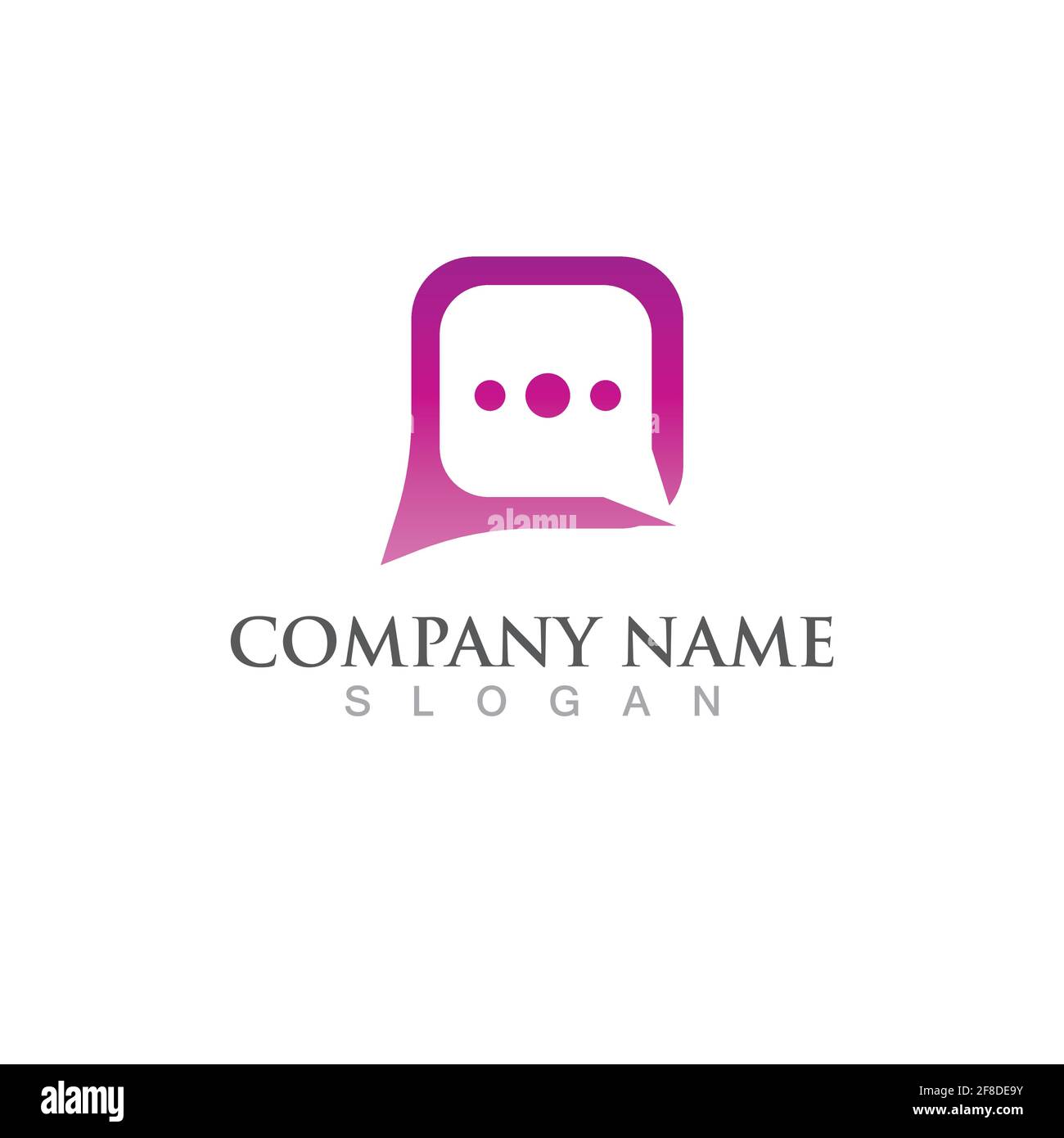 Speech bubble icon Logo template vector illustration Stock Vector Image ...