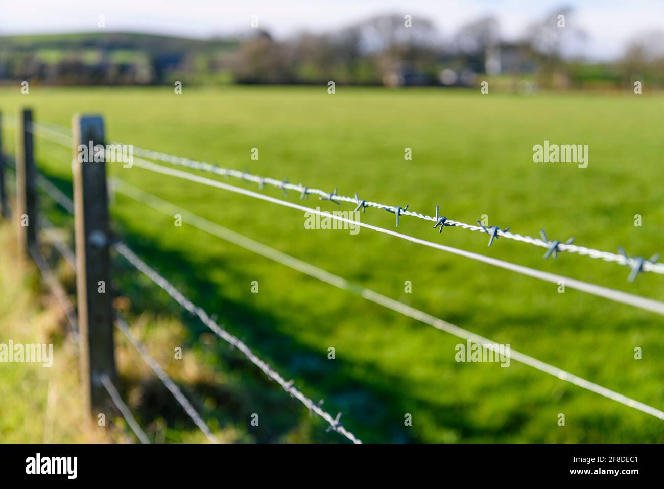 Barbed wire fence cattle farm hires stock photography and images Alamy
