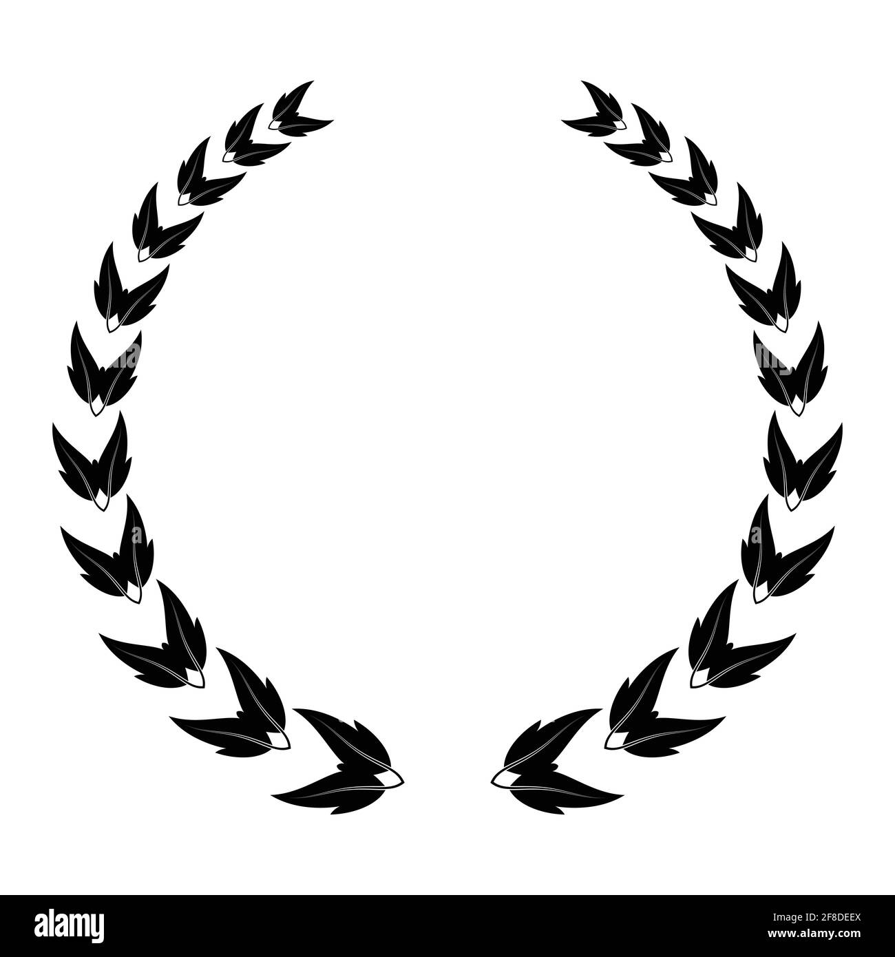 laurel wreath, heraldic design, black icon Stock Vector Image & Art - Alamy