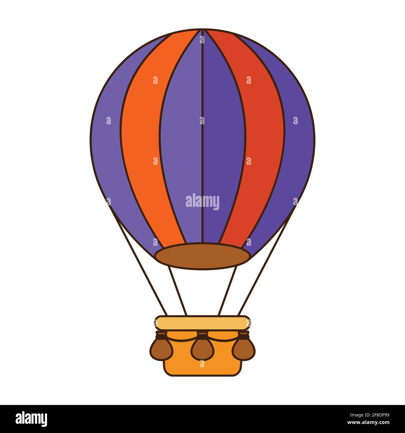 Flat colorful hot air balloon. Vector illustration Stock Vector Image ...