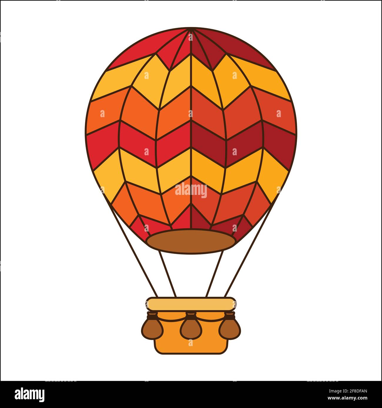Flat colorful hot air balloon. Vector illustration Stock Vector Image ...