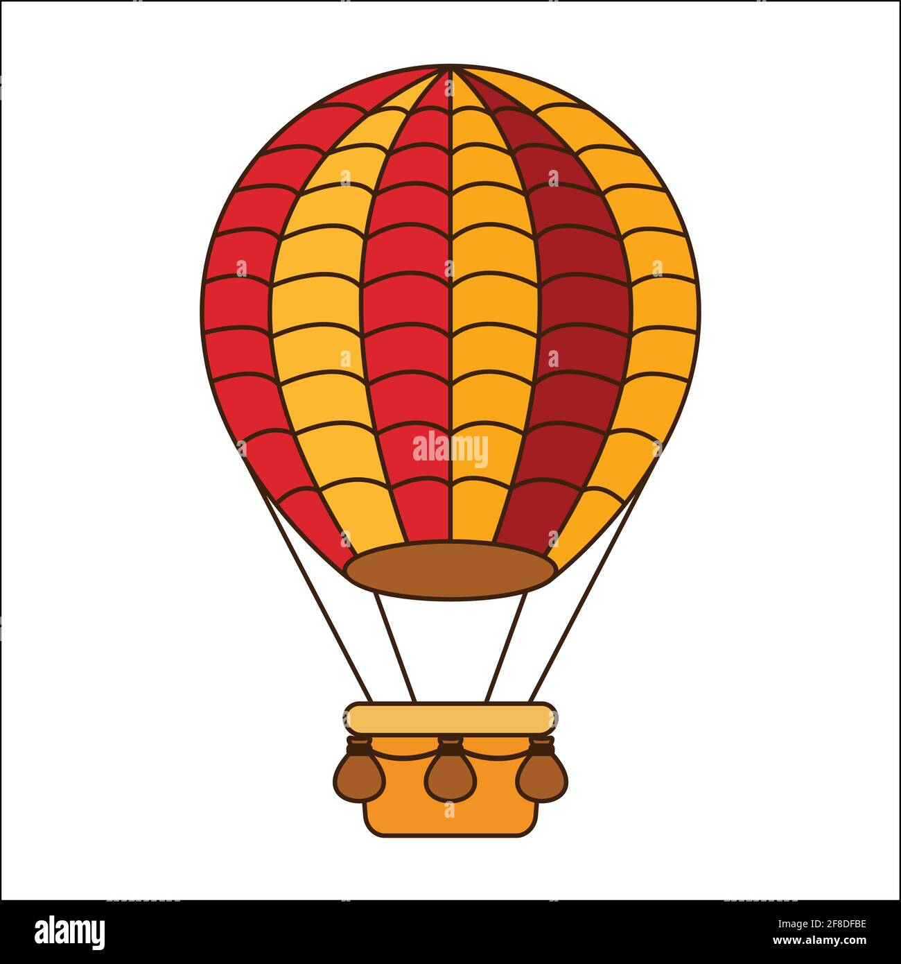 Flat colorful hot air balloon. Vector illustration Stock Vector Image ...