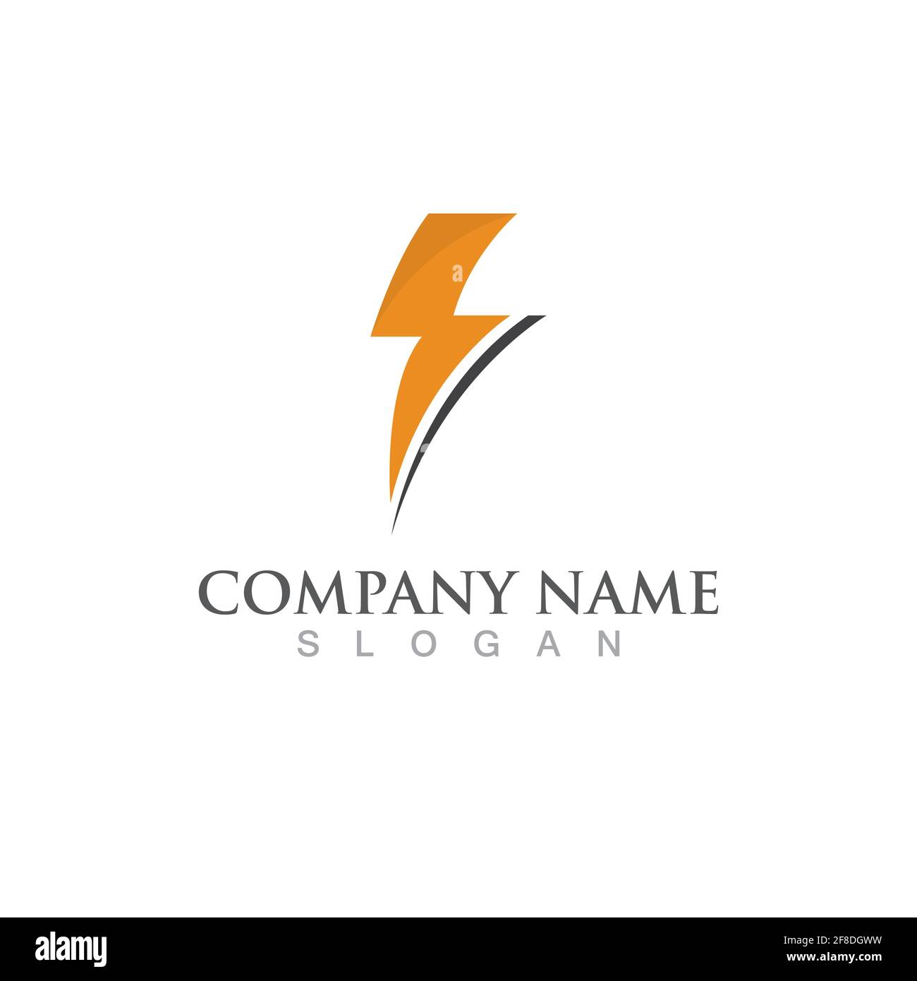 Thunderbolt logo and symbol vector Stock Vector