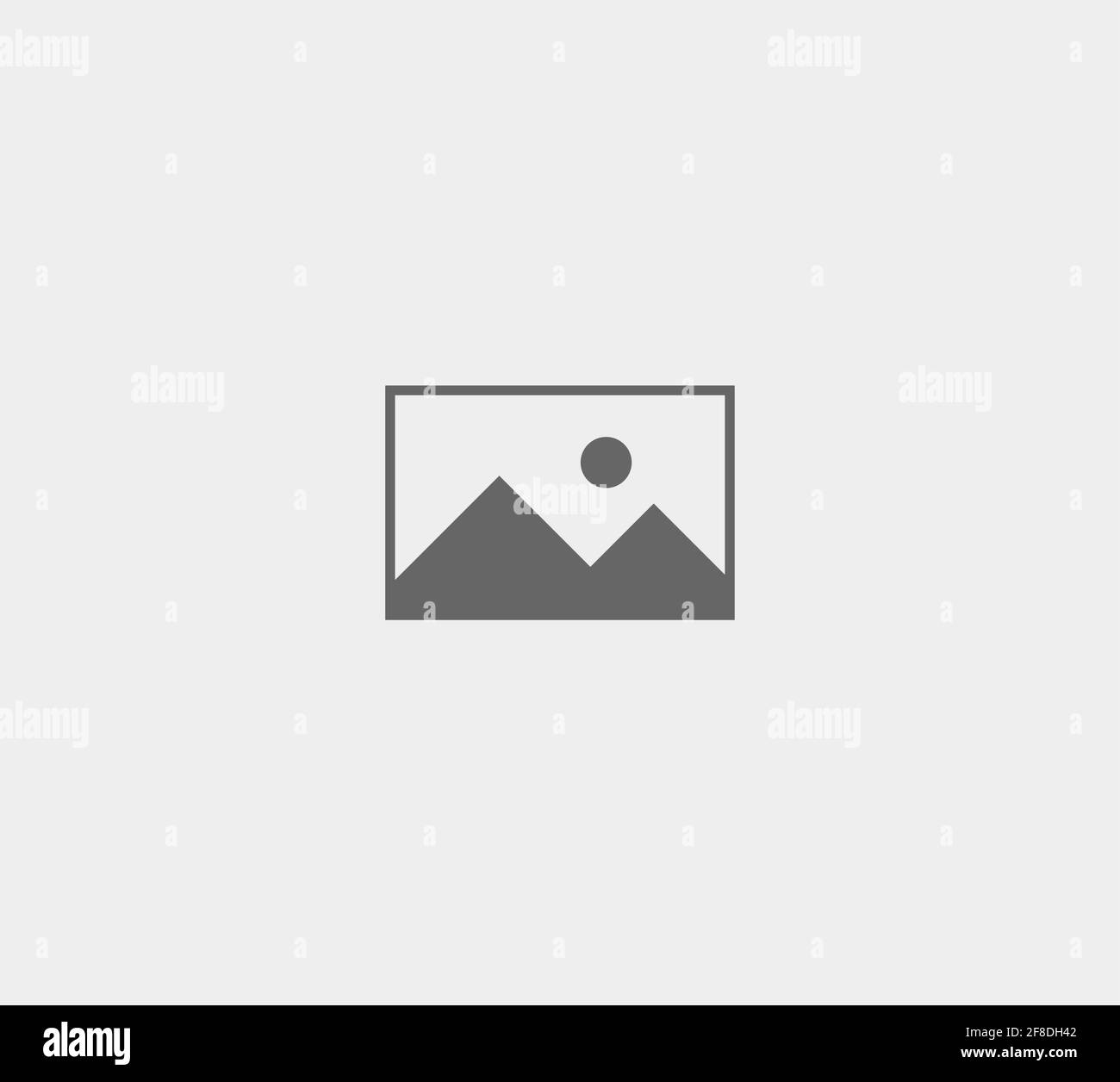 No photo or blank image icon. Loading images or missing image mark. Image not available or image coming soon sign. Simple nature silhouette in frame Stock Vector
