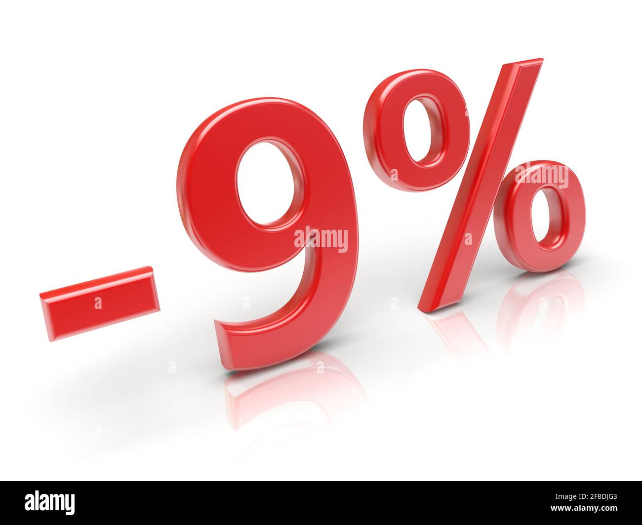 3d render 9% percent Cut Out Stock Images & Pictures - Alamy